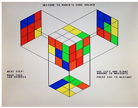 Bit map of rubik cube