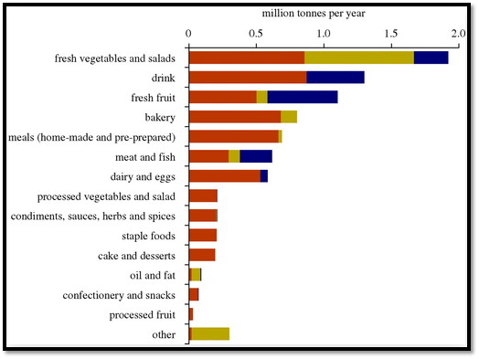 food items in wastage